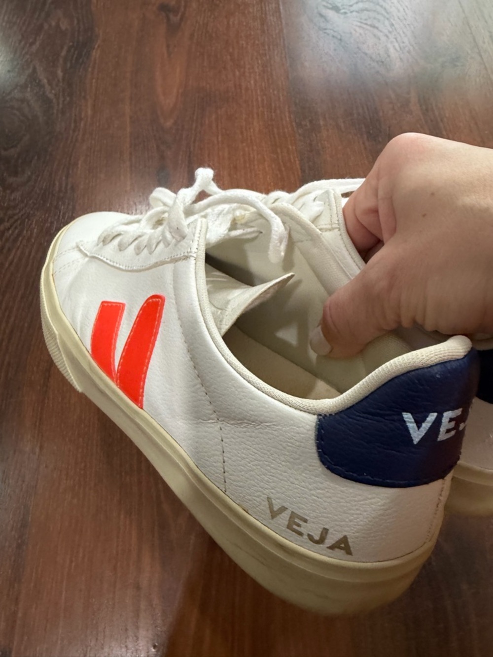 Veja Campo Women's White Leather Low Top Lace Up Athletic Sneakers Shoes Size 9 - Picture 11 of 11